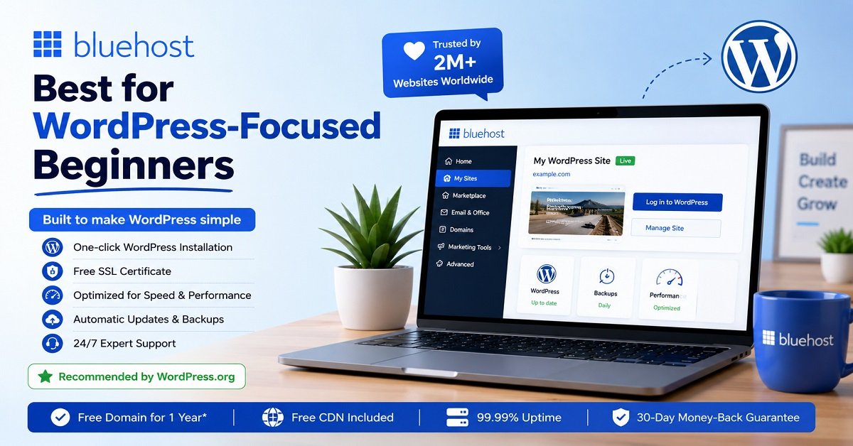Best Hosting for Beginners Bluehost