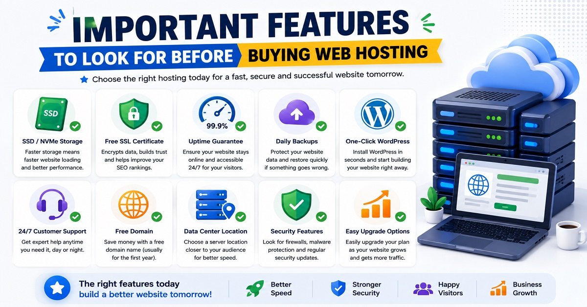 Web Hosting Explained for Beginners features