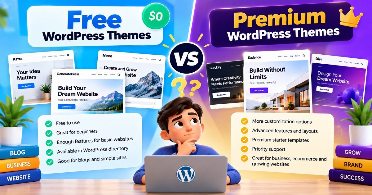 Best WordPress Themes for Beginners Free vs Premium WordPress Themes